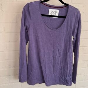 margaritaville shirt purple long sleeve medium soft raw hem NWT at Somewhere